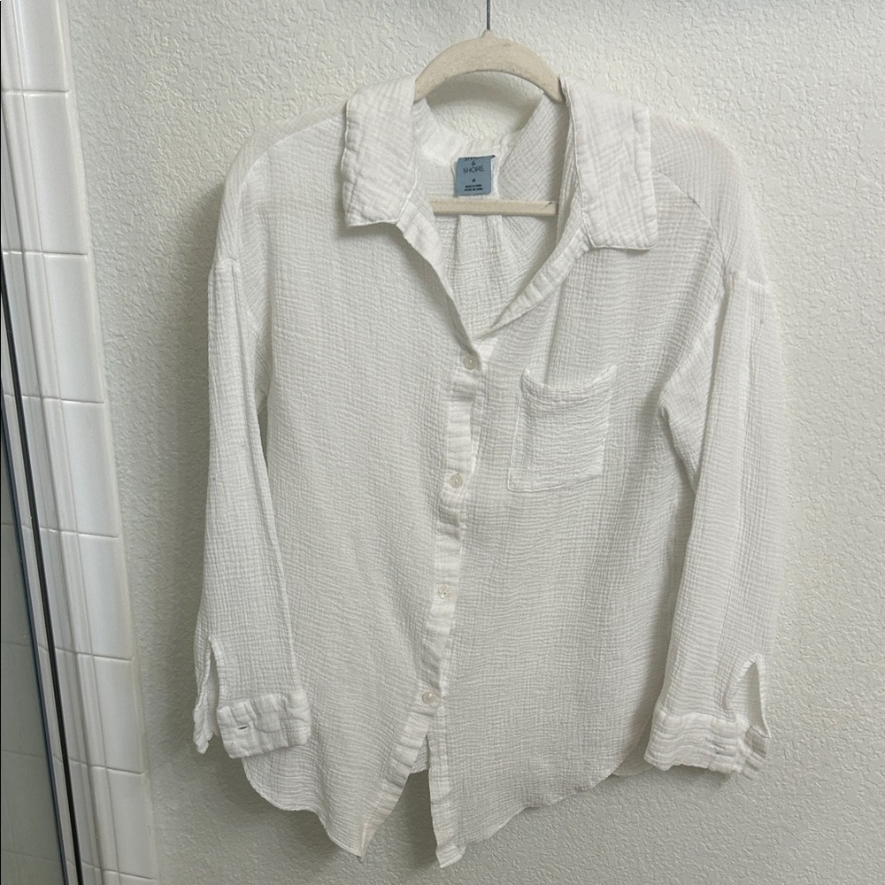 Shade & Shore Textured White Top